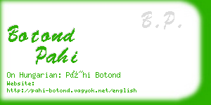 botond pahi business card